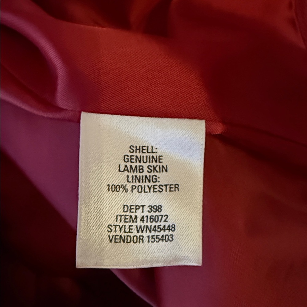 Nordstrom Red Leather Jacket - Picture 4 of 4